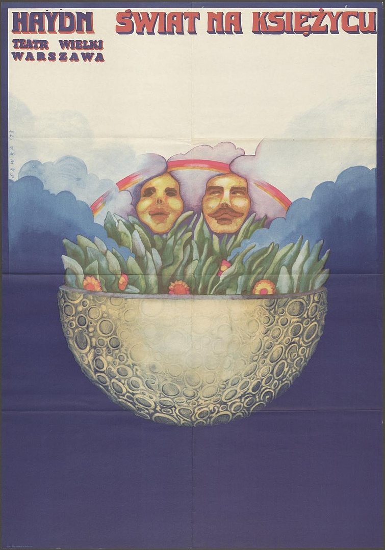 Plakat „Świat na Księżycu” Joseph Haydn 17-11-1973