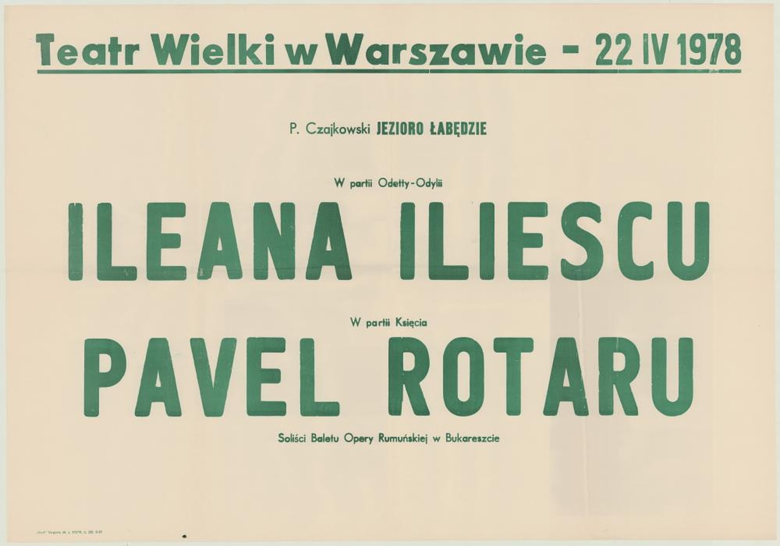Sztrajfa. „Jezioro łabędzie" Piotr Czajkowski 1978-04-22