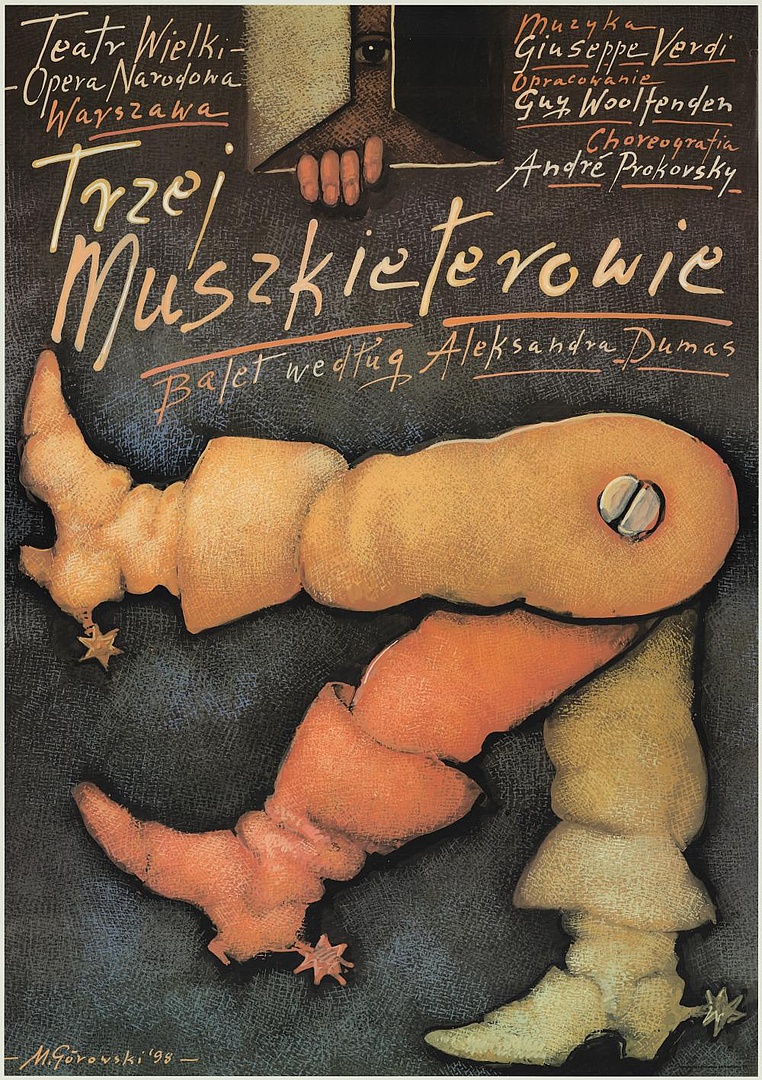 Plakat. „Trzej muszkieterowie” Giuseppe Verdi 1998-11-07