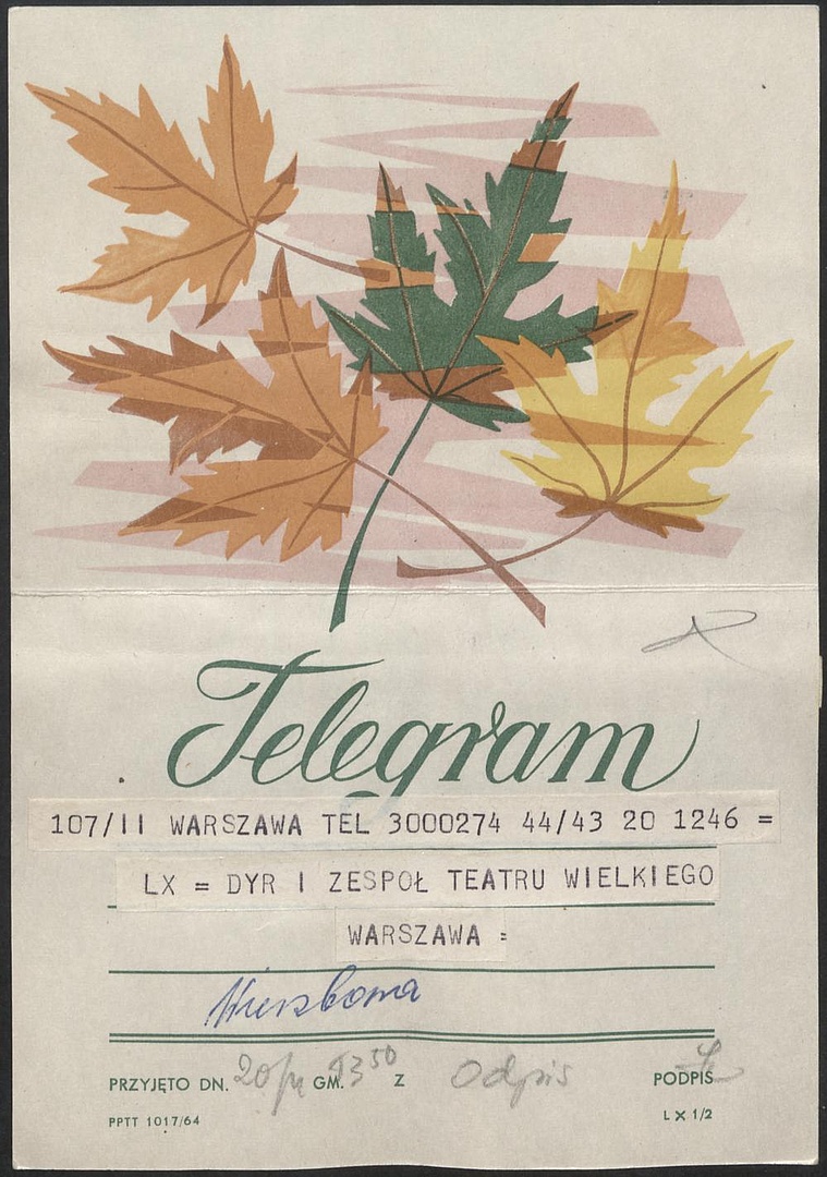 Otwarcie Teatru Wielkiego w Warszawie 19-11-1965