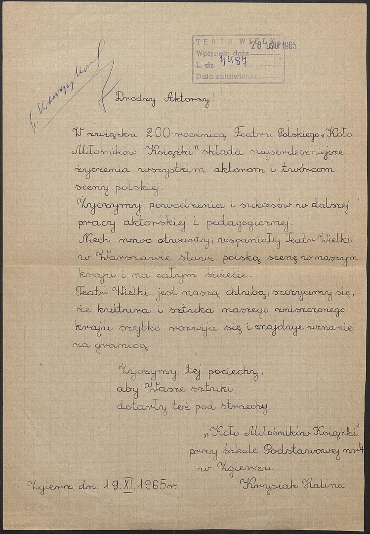 Otwarcie Teatru Wielkiego w Warszawie 19-11-1965