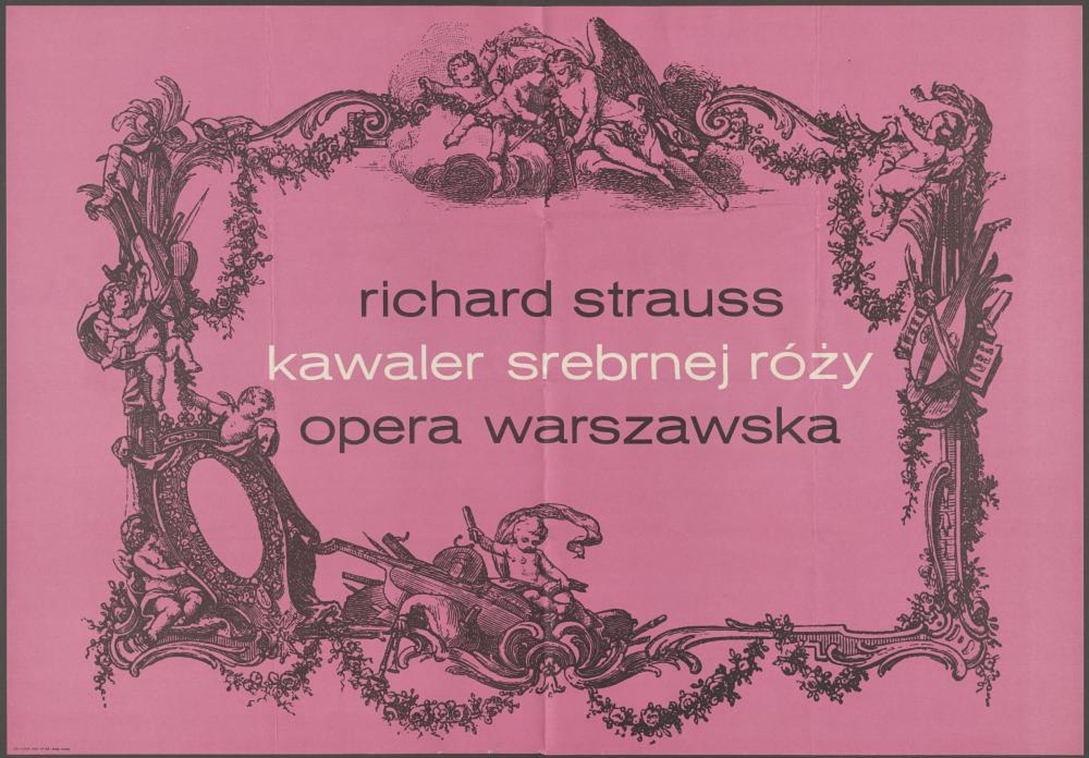 Plakat – Afisz. „Kawaler Srebnej Róży” Richard Strauss 30-12-1962