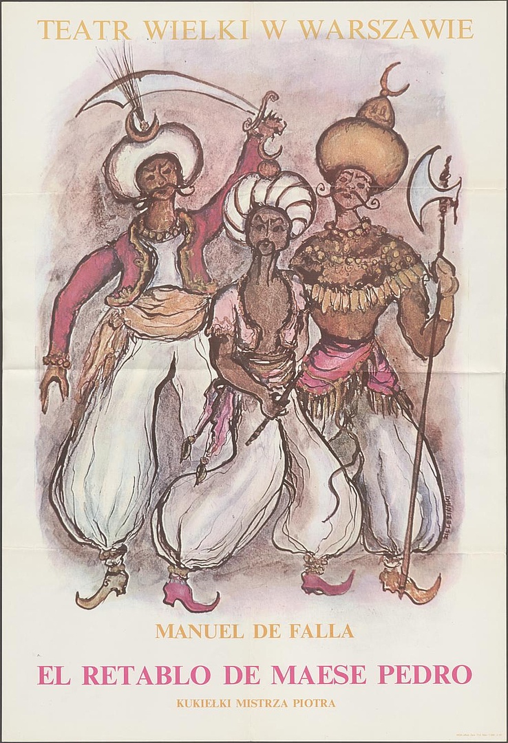 Plakat „Kukiełki Mistrza Piotra” Manuel de Falla 14-11-1976