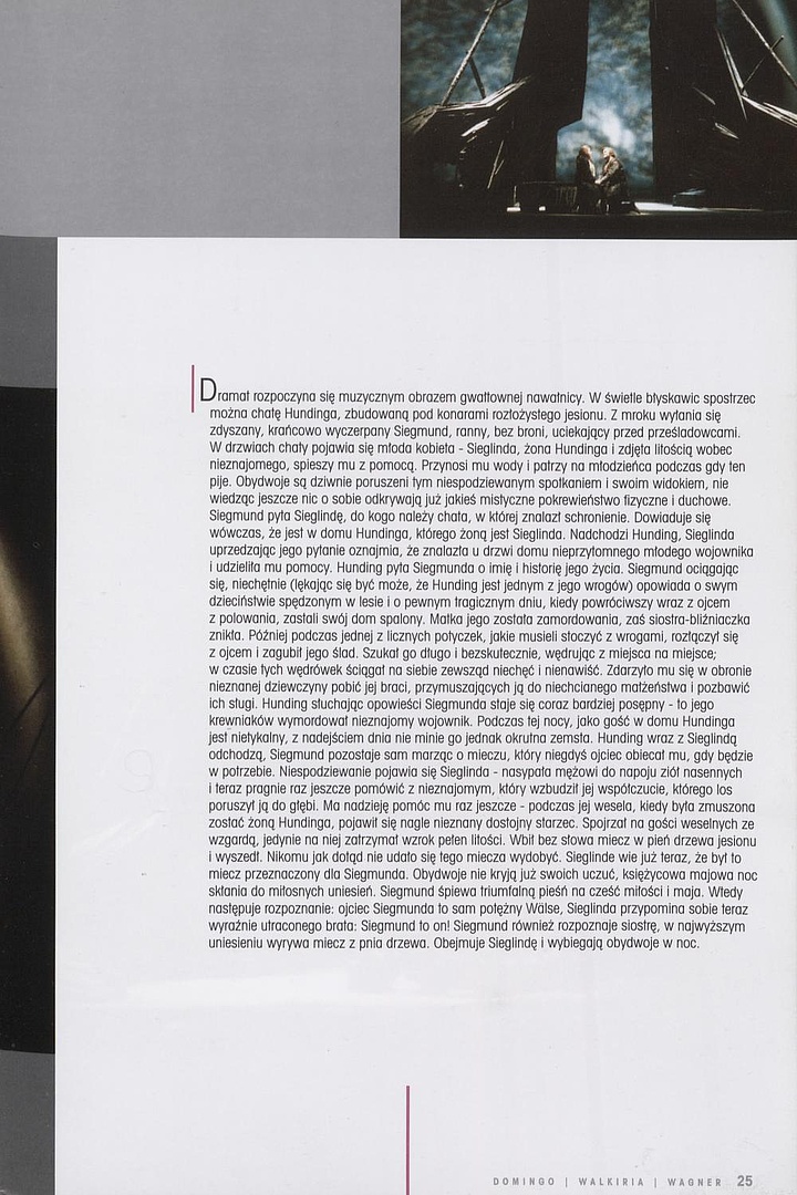 Program „Walkiria” Richard Wagner 30-04-1988