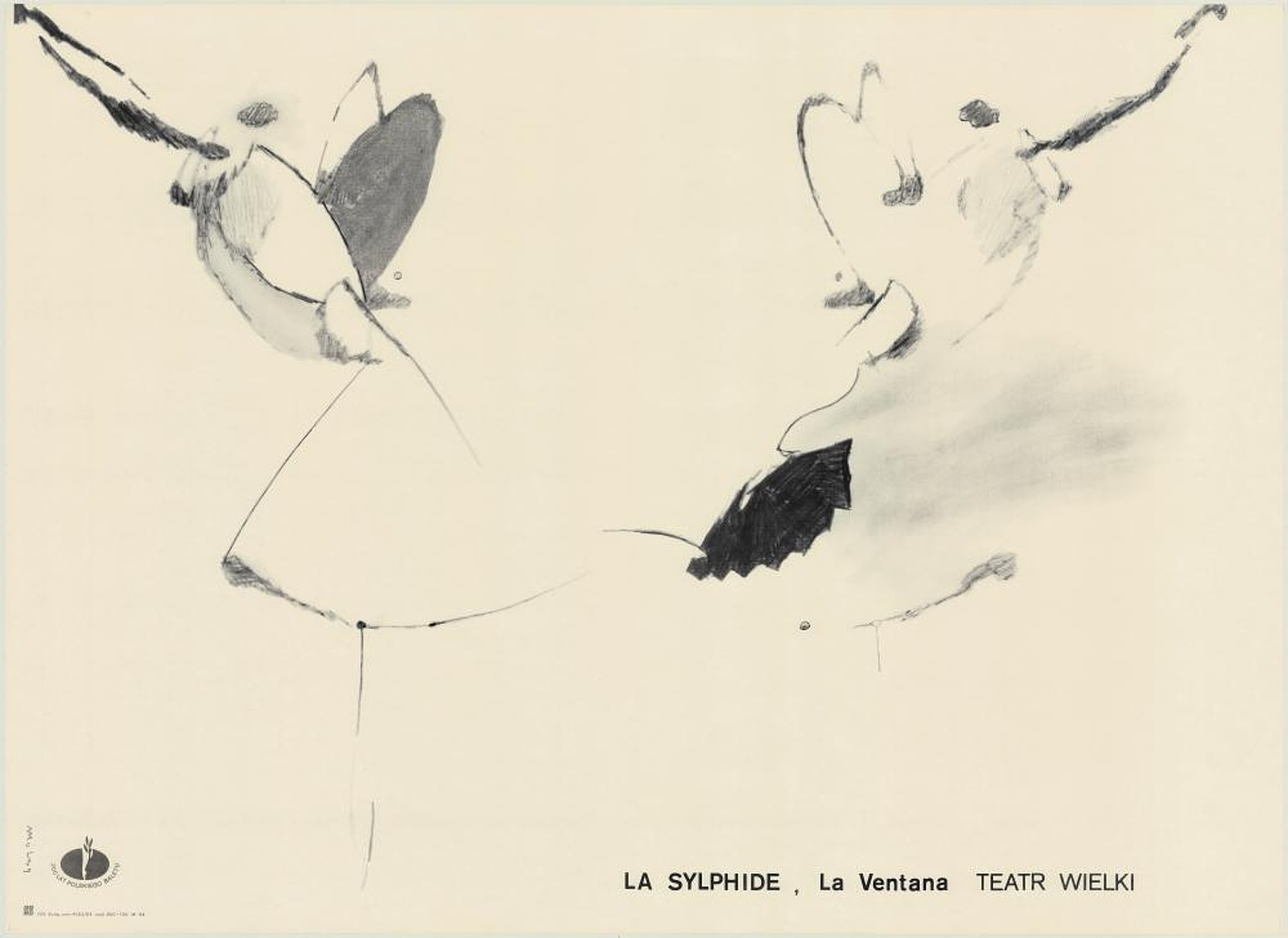Plakat. „La Ventana” Hans Christian Lumbye, V. C. Holm, „La Sylphide" Herman von Lovenskiold, 1984-03-03