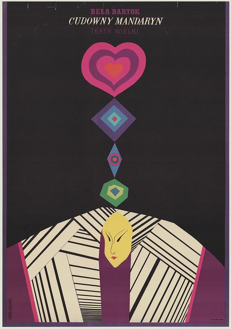 Plakat. „Cudowny Mandaryn” Bela Bartok 1972-04-16