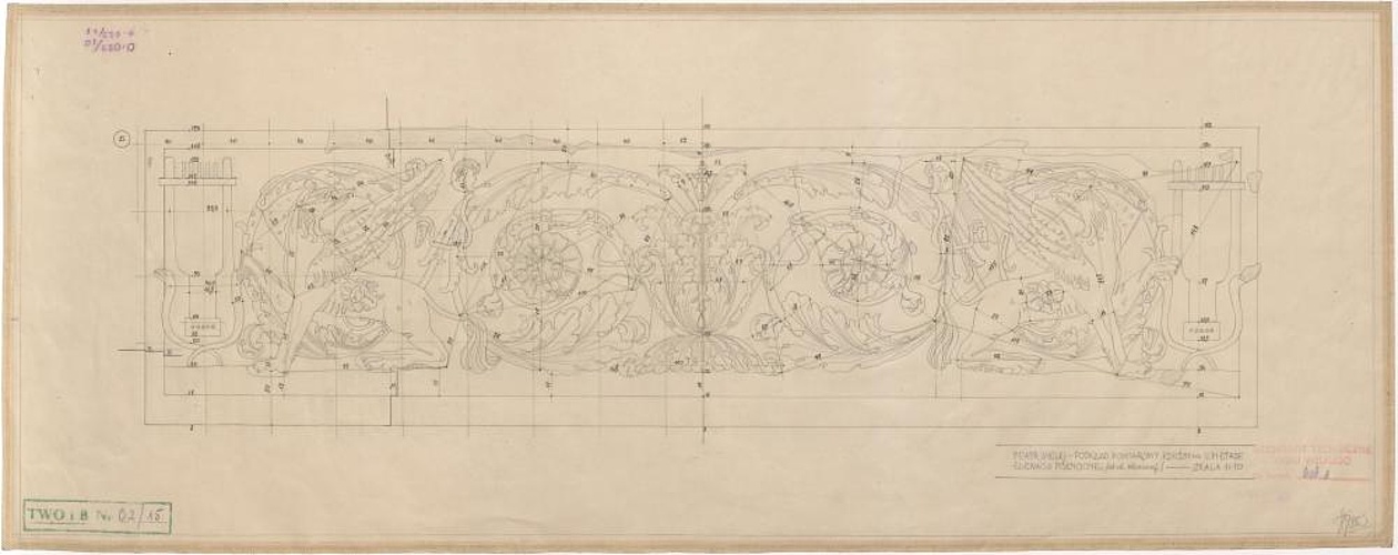 Inwentaryzacja Teatru Wielkiego – Rzuty. Przekroje, Elewacje. Płaskorzeźby