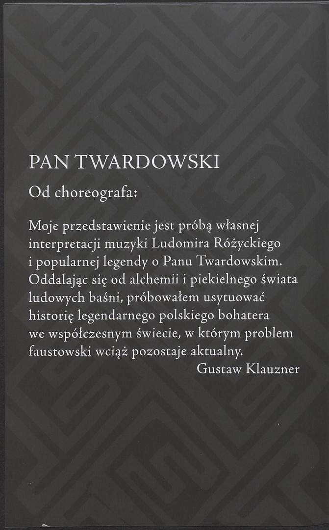 Program. „Pan Twardowski” Ludomir Różycki 2008-04-27