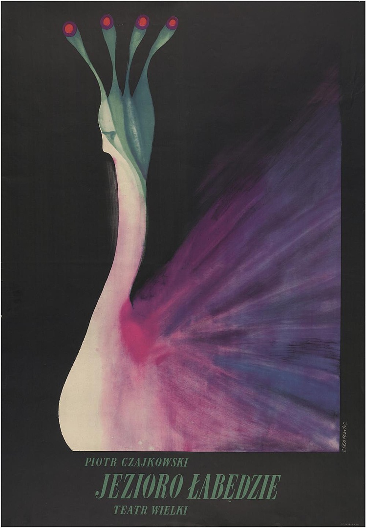 Plakat. „Jezioro łabędzie” Piotr Czajkowski 1966-01-15
