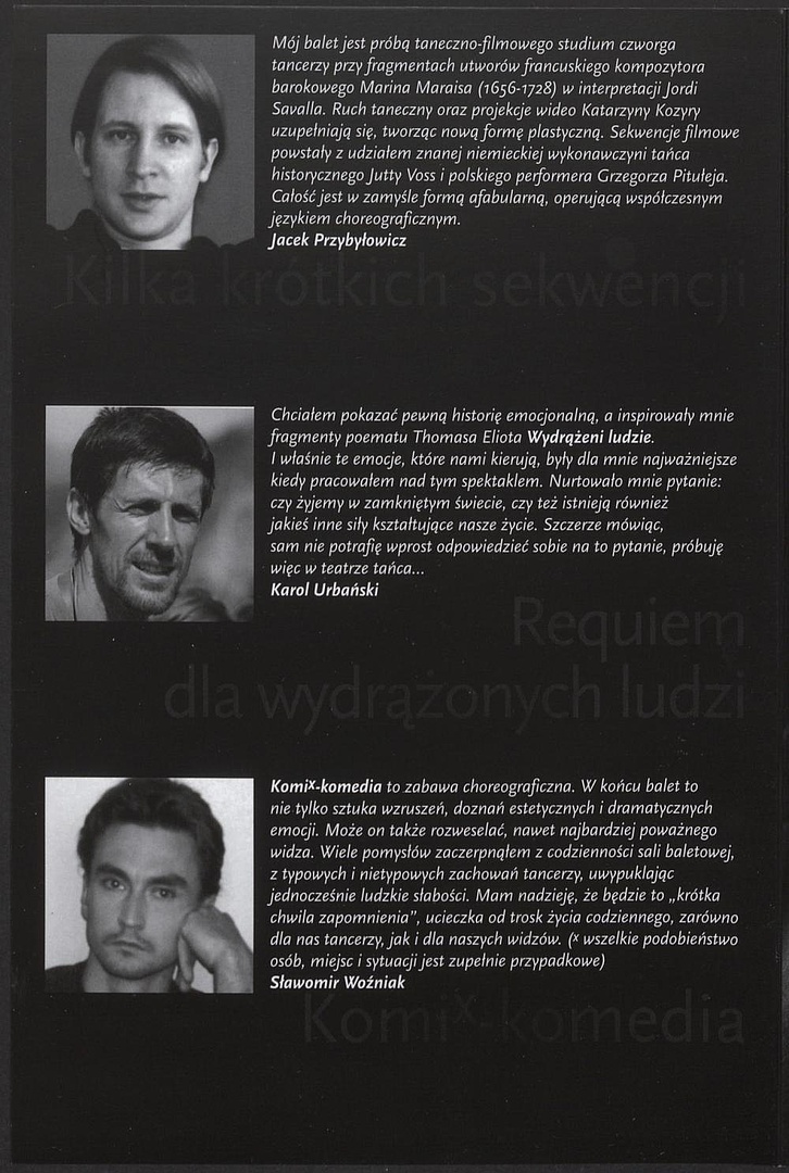 Program. „Kilka krótkich sekwencji” Marin Marais 2005-02-27
