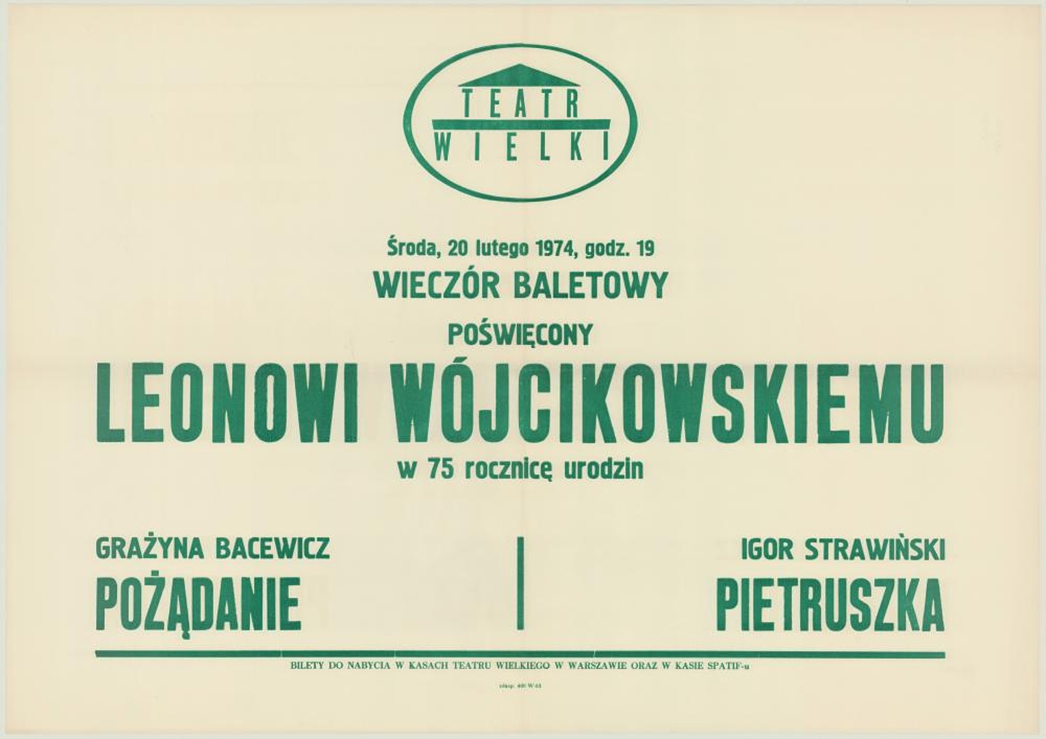 Sztrajfa. „Pożądanie" Grażyna Bacewicz 1974-02-20