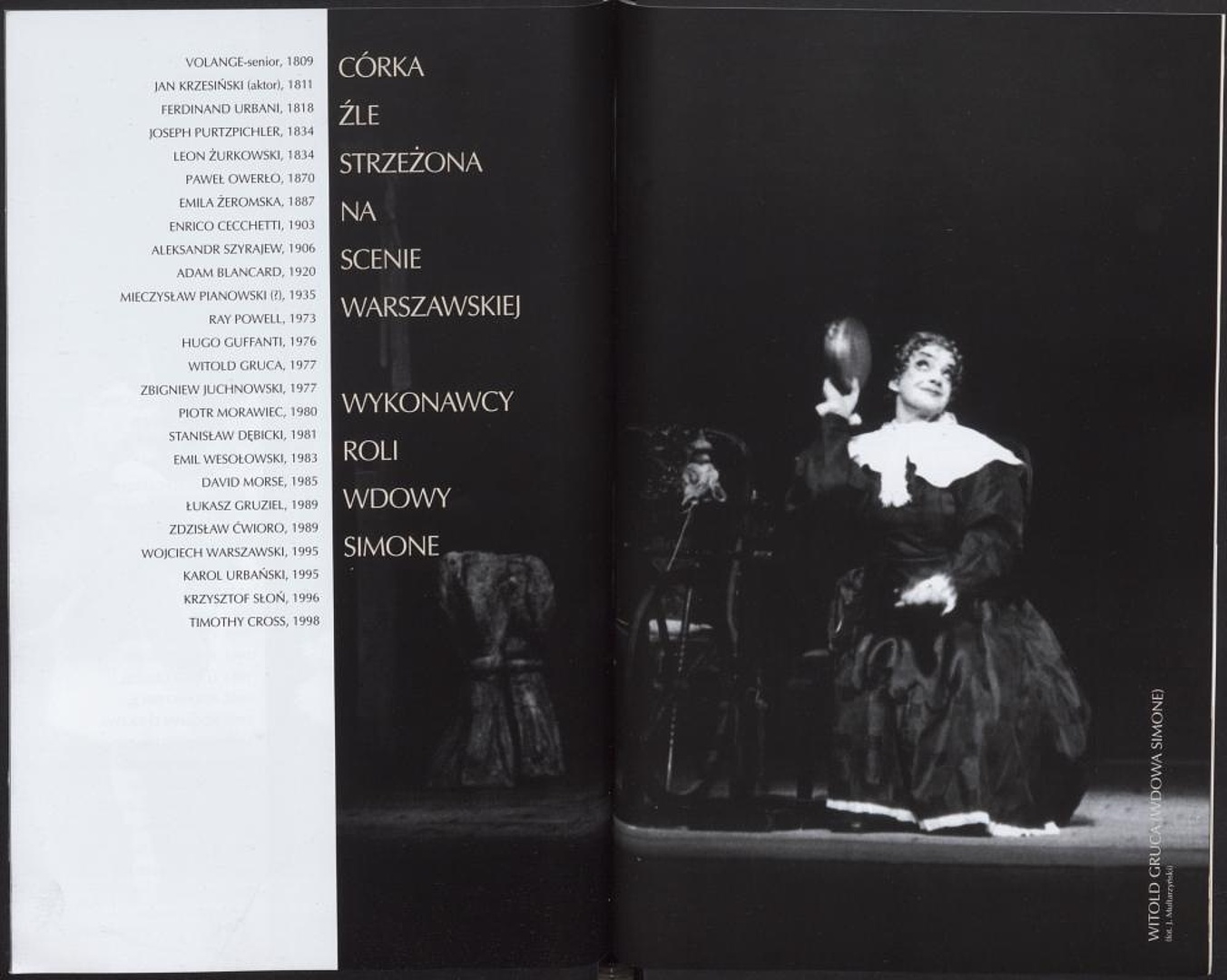 Program.” La fille mal gardée”/ „Córka źle strzeżona” Ferdinand Hérold 2002-02-15