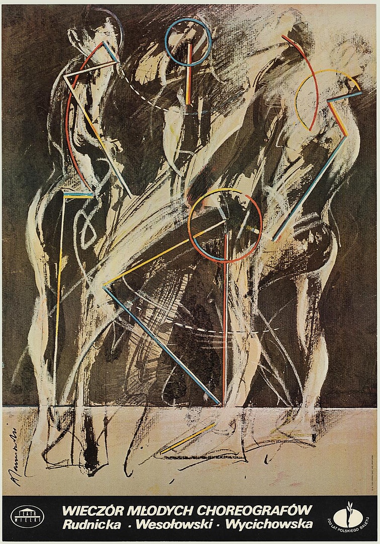 Plakat. „Ostinatio determinare” Jerzy Satanowski 1985-03-23