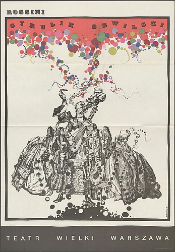 Plakat „Cyrulik Sewilski” Gioacchino Rossini 09-05-1971