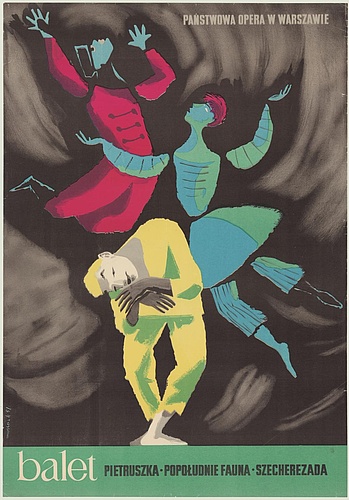 Plakat. „Popołudnie Fauna” Claude Debussy 1958-03-08