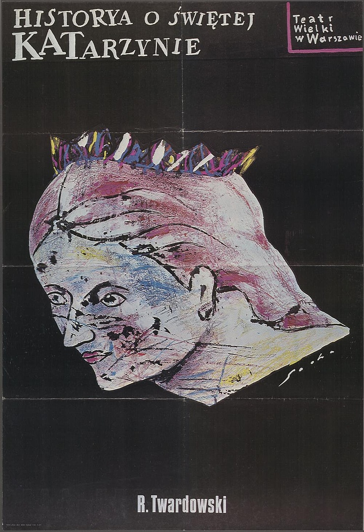 Plakat „Historya o św. Katarzynie” Romuald Twardowski 14-12-1985